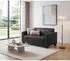 MCW Lyon 2-Sitzer Loungesofa Kunstleder, schwarz