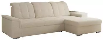 MKS Meble Madrito L Ecksofa L-Form Schlaffunktion Bettkasten Beige Boucl&eacute;