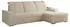 MKS Meble Madrito L Ecksofa L-Form Schlaffunktion Bettkasten Beige Bouclé
