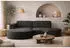 Kaiser Möbel Modena Studio Ecksofa L-Form Cordstoff Dunkelgrau Links (236x165cm)