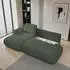 Masseno Nuvira L-S Ecksofa L-Form Boucle-Stoff Grün mit Schlaffunktion (NUVIRA L-S QUELLE 37)