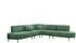 Fun Möbel Valencia Ecksofa Stoff Noel, Grün, U-Form