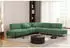 Fun Möbel Valencia Ecksofa Stoff Noel, Grün, U-Form