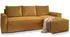 Masseno Potaro Ecksofa L-Form mit Schlaffunktion & Bettkasten, Kordstoff, Gelb, 232x140cm (POSO 01)