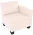 MCW Moncalieri Sofa Seitenteil rechts mit Armlehne, Kunstleder, creme