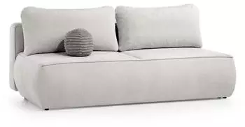 Beautysofa Darling 2-Sitzer Schlafsofa mit Bettkasten, Creme (Tresor 22)