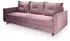 Masseno NAPOL Schlafsofa mit Bettkasten Plüsch Rosa 220x93x87cm (NAPOL KRONOS 27)