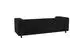 S-Style Möbel Oskar Polstergarnitur 3+1 Cord-Stoff, Schwarz, 175x65x80cm