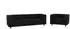 S-Style Möbel Oskar Polstergarnitur 3+1 Cord-Stoff, Schwarz, 175x65x80cm
