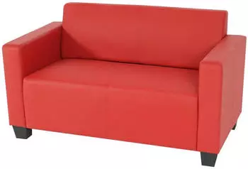 MCW Moncalieri 2-Sitzer Loungesofa Kunstleder, rot