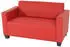 MCW Moncalieri 2-Sitzer Loungesofa Kunstleder, rot
