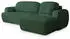 Masseno Modenza P R-S Ecksofa L-Form mit Schlaffunktion & Bettkasten, Kordstoff, Grün (MODENZA P R-S POSO 14)