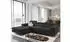 Masseno Elma L-S Ecksofa mit Schlaffunktion & Bettkasten, L-Form, Velours, Schwarz, 280x205cm
