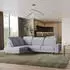 Masseno LERMA L-S Ecksofa L-Form mit Schlaffunktion & Bettkasten, Hellgrau (LERMA L-S MONOLITH 84)