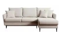 Selsey Ecksofa, Beige, Metall, 3-Sitzer, einmalig seitenverkehrt montierbar,L-Form,