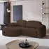Masseno Amilia L-S Ecksofa L-Form Boucle-Stoff Braun mit Schlaffunktion (AMILIA L-S QUELLE 25)