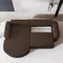 Masseno Amilia L-S Ecksofa L-Form Boucle-Stoff Braun mit Schlaffunktion (AMILIA L-S QUELLE 25)