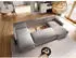 Masseno TRES Wohnlandschaft U-Form Kordstoff Beige Schlaffunktion (TRES POSO 02)