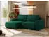 MKS Meble Belluno Ecksofa L-Form mit Schlaffunktion und Bettkasten, Velvet Dunkelgrün (Belluno)