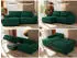 MKS Meble Belluno Ecksofa L-Form mit Schlaffunktion und Bettkasten, Velvet Dunkelgrün (Belluno)