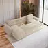 Masseno PESANO T Wohnlandschaft U-Form Kordstoff Creme Schlaffunktion (PESANO T TILIA 03)