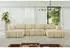 ALTDECOR Cloud-U Ecksofa U-Form mit Schlaffunktion und Bettkasten, Velours, Beige, 405x185x90cm (CLOUD-U)