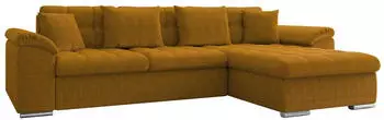 Mirjan24 Diana Cord Ecksofa mit Schlaffunktion, 5-Sitzer, 280x160cm, Bronzefarben (Diana)