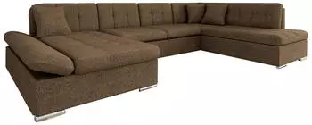 Mirjan24 Bergen Ecksofa U-Form mit Schlaffunktion und Bettkasten, 345x76x205cm