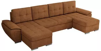MKS Meble Umbria U Ecksofa U-Form Schlaffunktion Bettkasten Orange (Umbria U)