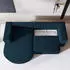 Masseno Sorela M L-S Ecksofa L-Form mit Schlaffunktion & Bettkasten, Blau (Velours) (SORELA M L-S MONOLITH 77)