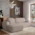 Masseno Modenza P L-S Ecksofa L-Form mit Schlaffunktion & Bettkasten, Beige (MODENZA P L-S POSO 02)