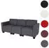MCW Moncalieri-3 Modulares 3-Sitzer Sofa Kunstleder, dunkelgrau (Moncalieri-3)