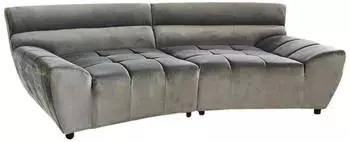 Kawola NERLA Big Sofa Velvet Silber 260x165cm