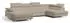 Masseno Rubano R-S Wohnlandschaft U-Form Bouclé Beige mit Schlaffunktion & Bettkasten (RUBANO R-S QUELLE 05)