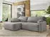 MKS Meble Cubo Ecksofa L-Form mit Schlaffunktion und Bettkasten, Hellgrau Velvet, 273x187cm
