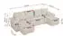 MKS Meble Kirasso U Ecksofa U-Form mit Schlaffunktion und Bettkasten, Beige
