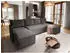 Masseno TRES Wohnlandschaft U-Form Schlaffunktion Kordstoff Graphit (TRES POSO 34)