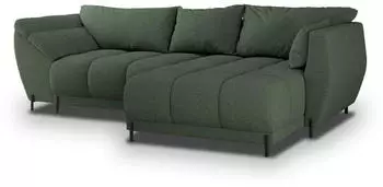 Masseno Vestano R-S Ecksofa L-Form Boucl&eacute;-Stoff Gr&uuml;n mit Schlaffunktion (VESTANO R-S QUELLE 37)