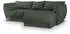 Masseno Vestano R-S Ecksofa L-Form Bouclé-Stoff Grün mit Schlaffunktion (VESTANO R-S QUELLE 37)