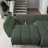 Masseno Vestano R-S Ecksofa L-Form Bouclé-Stoff Grün mit Schlaffunktion (VESTANO R-S QUELLE 37)