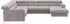 Cotta Collection Sammy Wohnlandschaft U-Form Schlaffunktion Bettkasten NaturLeder grau 304x74x240cm