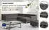 Cotta Collection Sammy Wohnlandschaft U-Form Schlaffunktion Bettkasten NaturLeder grau 304x74x240cm