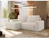 MKS Meble Belluno Ecksofa L-Form mit Schlaffunktion und Bettkasten, Cord, Creme