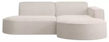 Kaiser M&ouml;bel Modena Studio Ecksofa L-Form Stoff Verita Ecru Rechts (236x165cm)