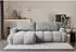 Selsey Ombo Mini Ecksofa mit Schlaffunktion & Bettkasten, Bouclé, Hellgrau, L-Form links, 246x155cm