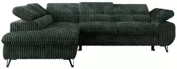 MKS Meble Pablo L Ecksofa Cord, Schlaffunktion, Bettkasten, L-Form