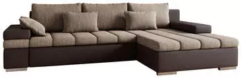Mirjan24 Bangkok Ecksofa L-Form mit Schlaffunktion und Bettkasten, Ottomane rechts, 310x175cm