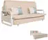 Heute Wohnen HWC-M83 Schlafsofa mit Bettkasten 190x185cm Stoff beige (105530)