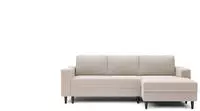 Eckschlafsofa Nalika In L-form Mit Einem Beh&auml;lter Aus Cremefarbenem Hydrophobem