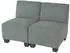 MCW Moncalieri 2-Sitzer Modulsofa Stoff, ohne Armlehnen, grau (Moncalieri-2-S-o)